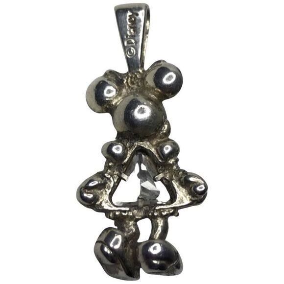 Vintage Disney Minnie Mouse 925 Silver Pendant w Birthstone - Picture 5 of 6